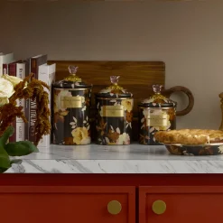 Wild Rose Brown Medium Canister