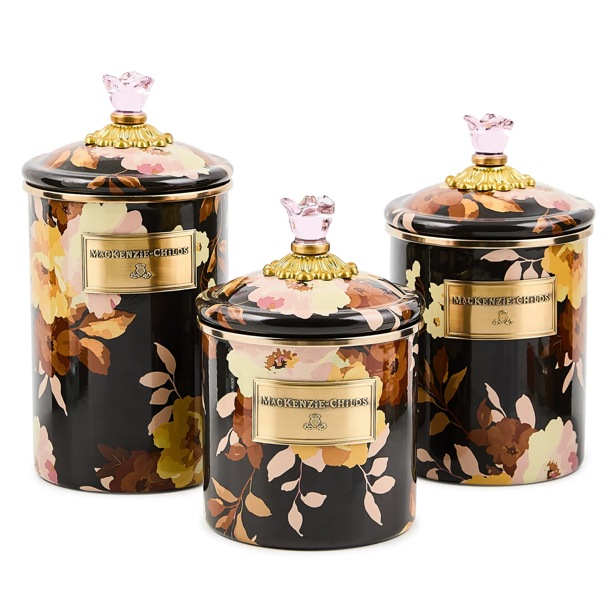 Wild Rose Brown Medium Canister
