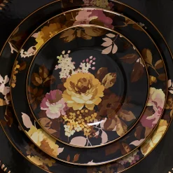 Wild Rose Brown Salad Plate