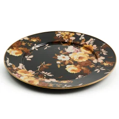 Wild Rose Brown Serving Platter