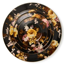 Wild Rose Brown Serving Platter