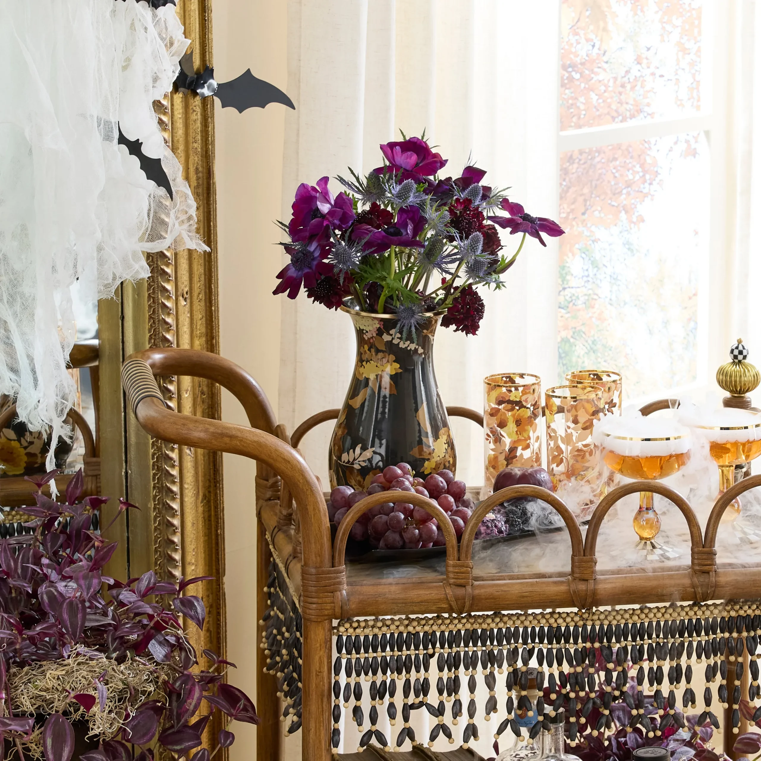 Wild Rose Brown Tall Vase