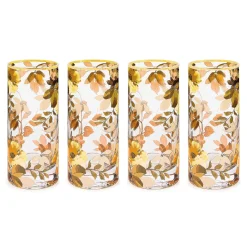 Wild Rose Highball Glass, Set of 4