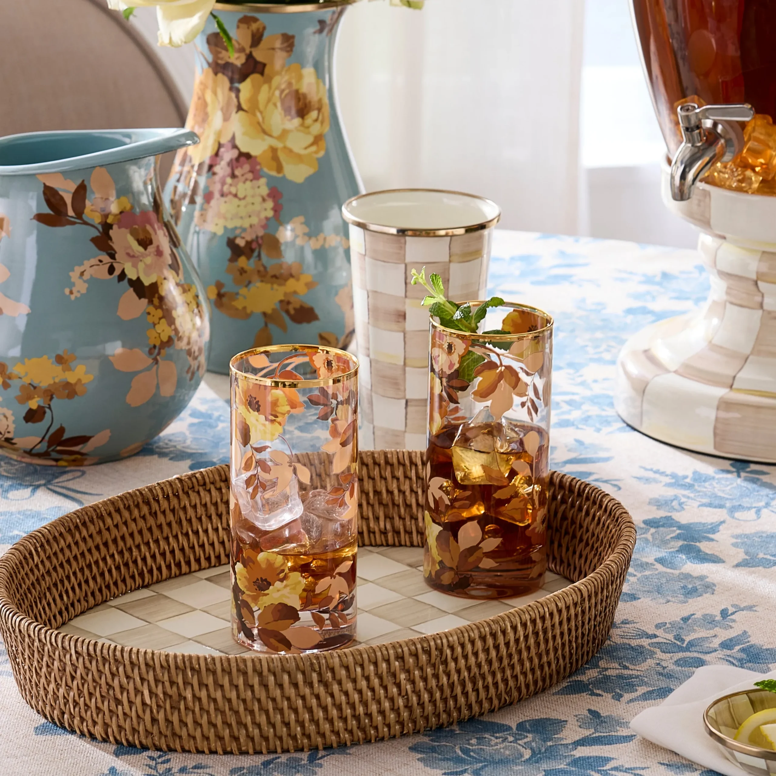 Wild Rose Highball Glass, Set of 4