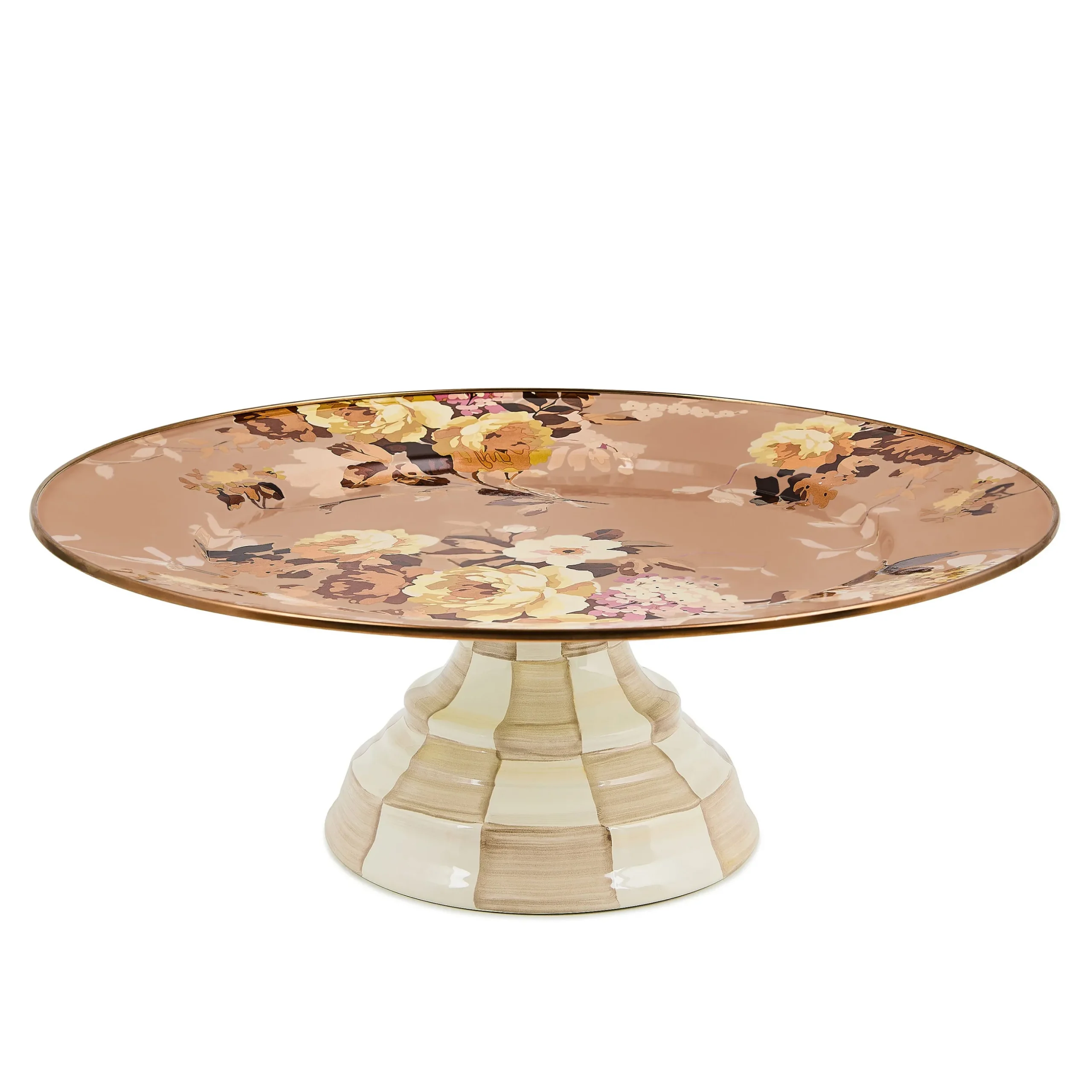 Wild Rose Mauve Large Pedestal Platter