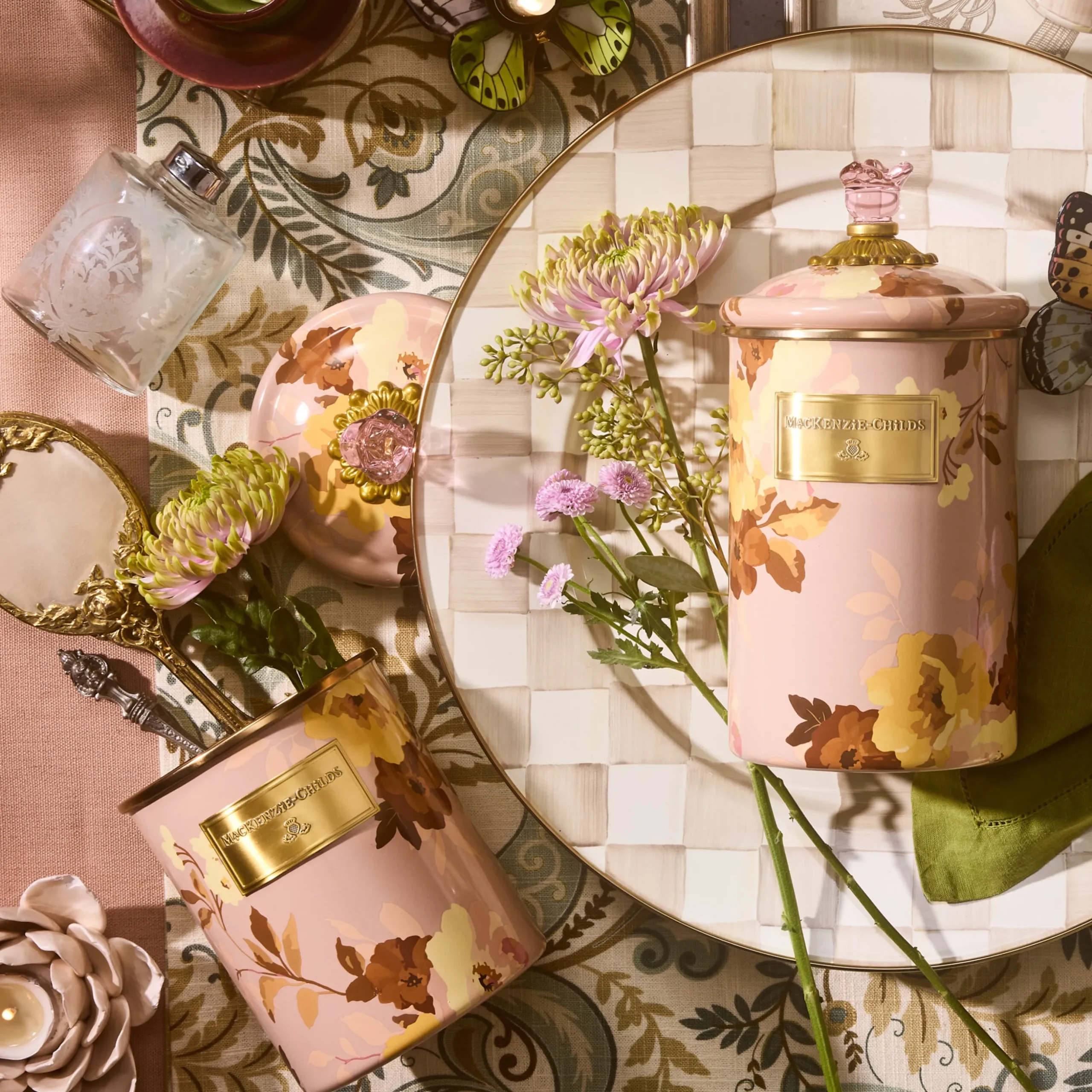 Wild Rose Mauve Small Canister