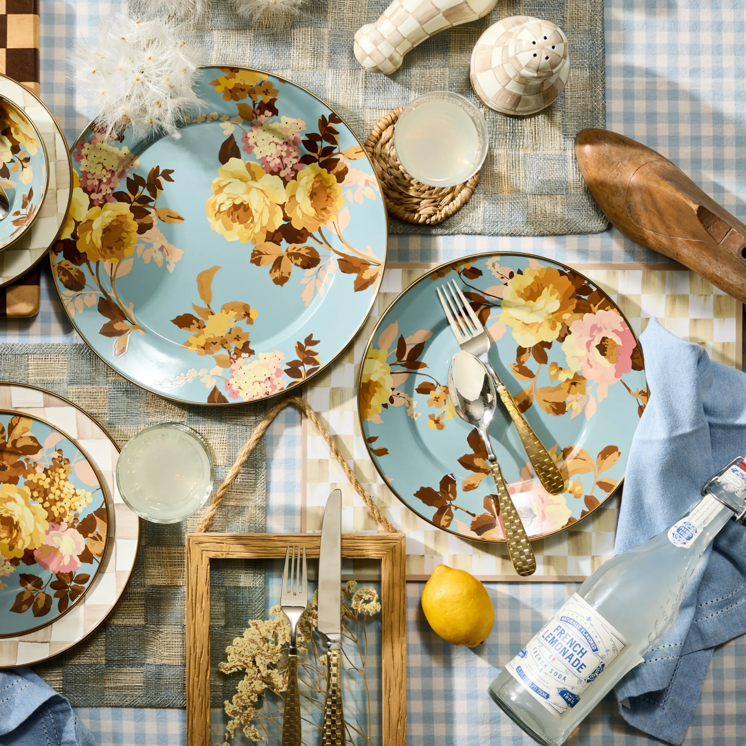 Wild Rose Slate Dinner Plate
