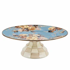 Wild Rose Slate Large Pedestal Platter