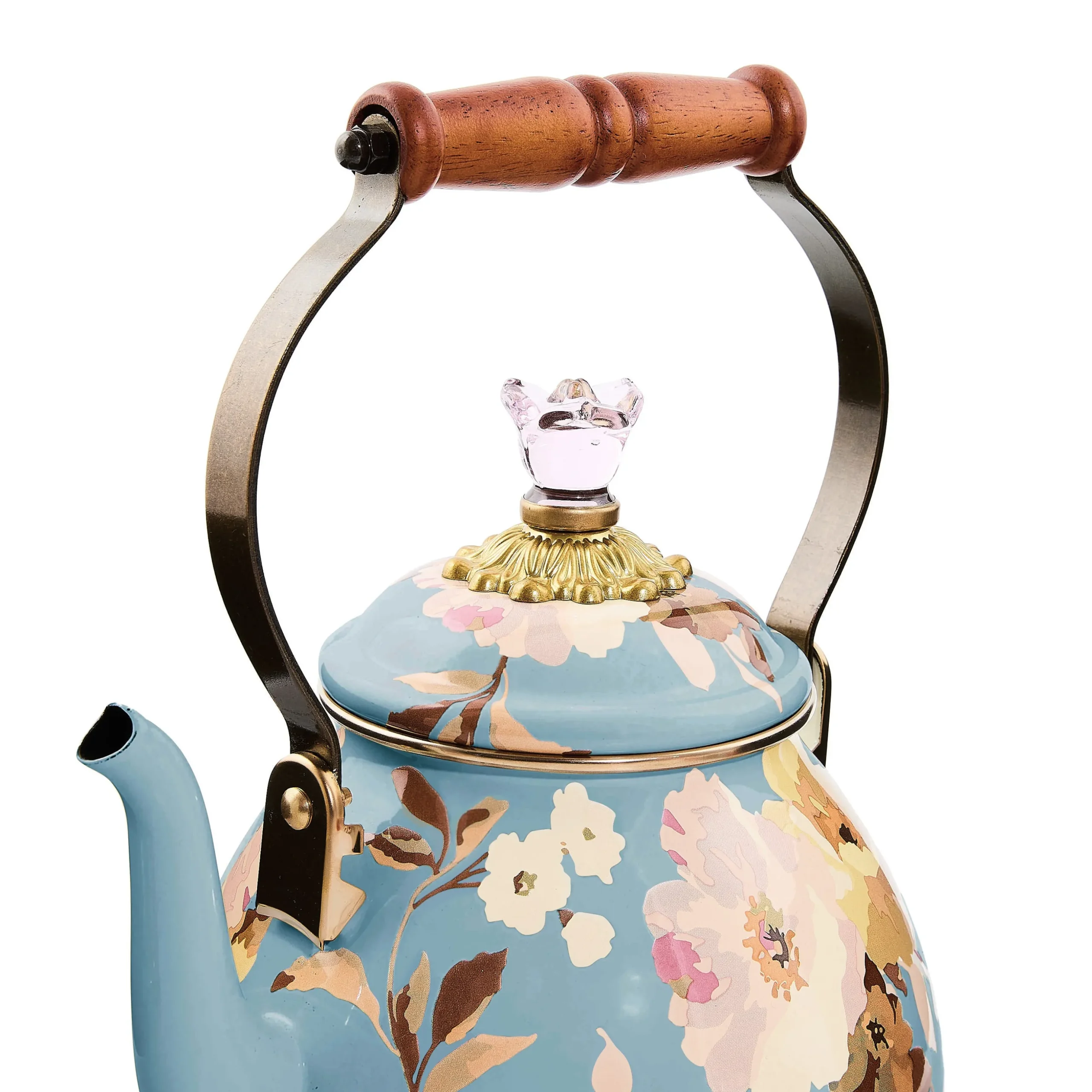 Wild Rose Slate 2 Quart Tea Kettle