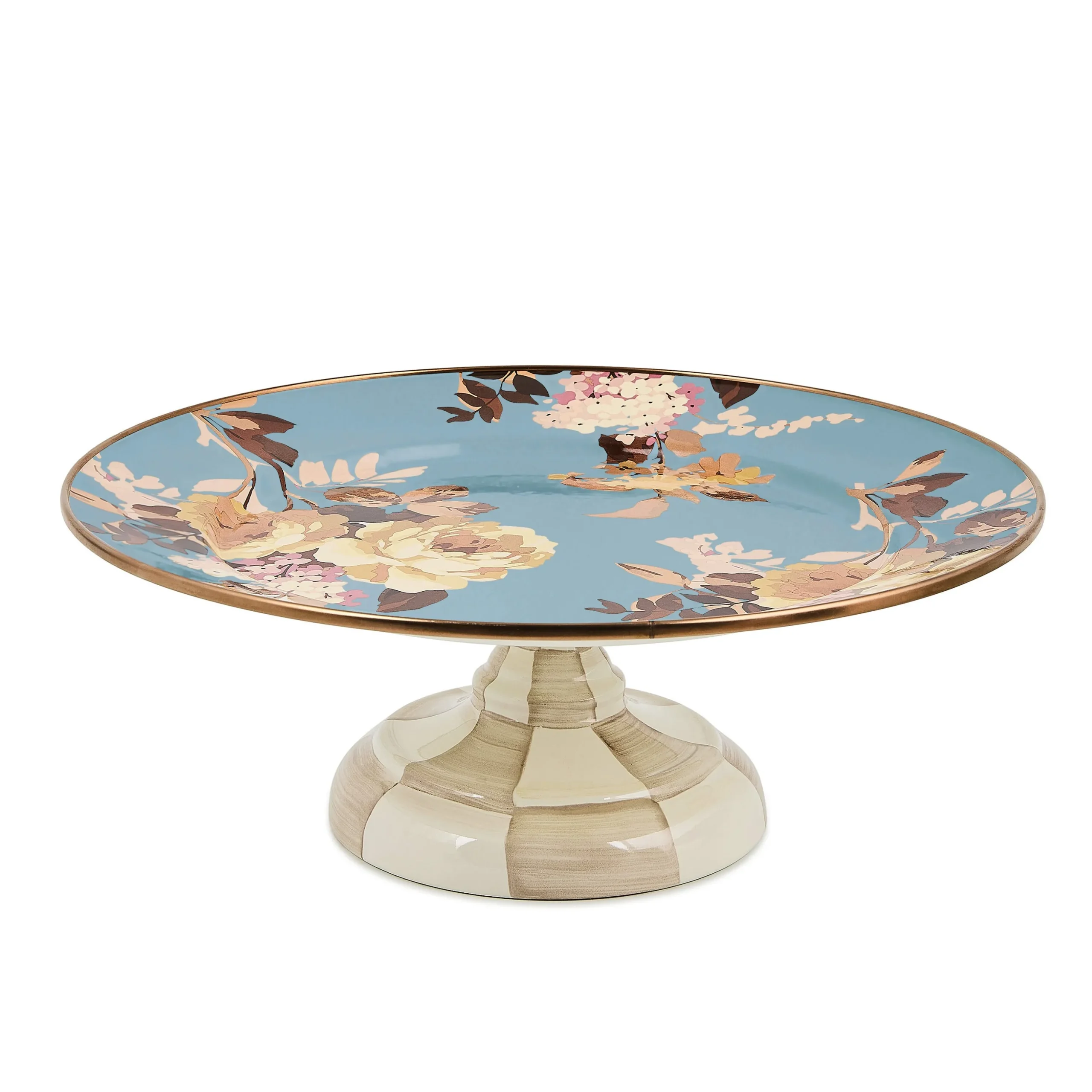 Wild Rose Slate Small Pedestal Platter