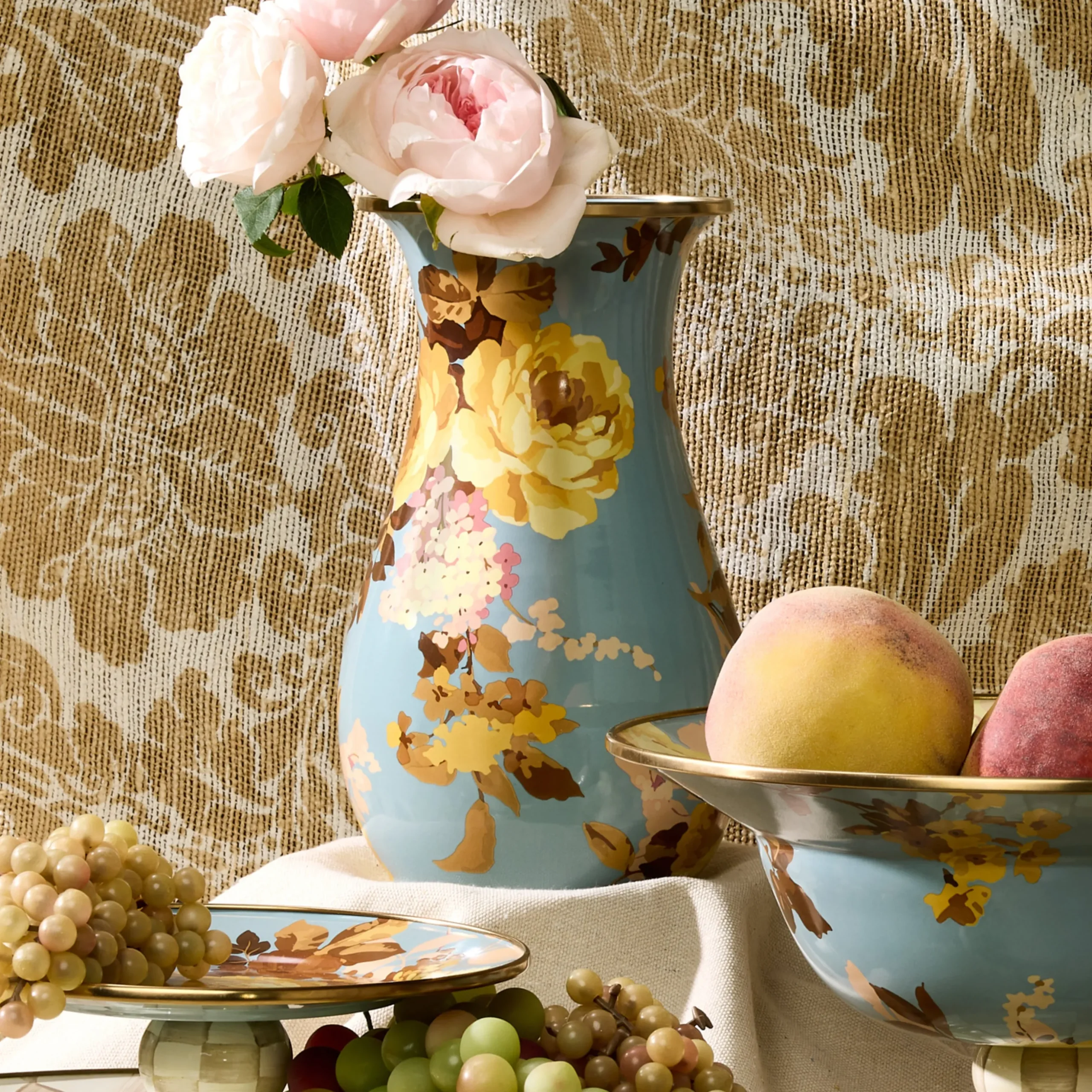 Wild Rose Slate Tall Vase