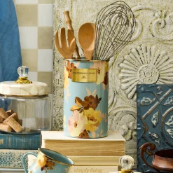 Wild Rose Slate Utensil Holder