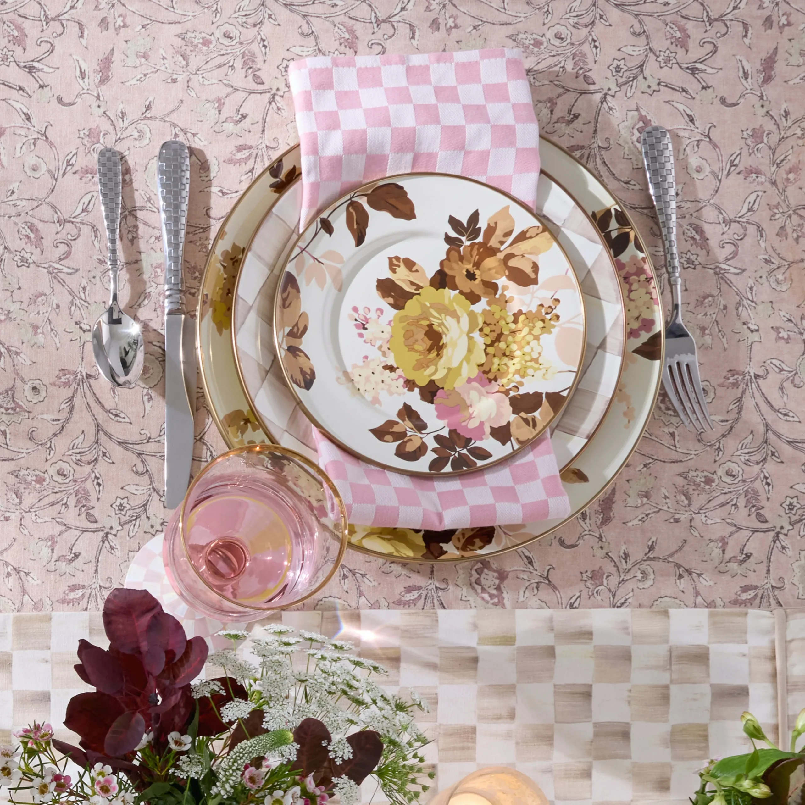 Wild Rose White Charger/Plate