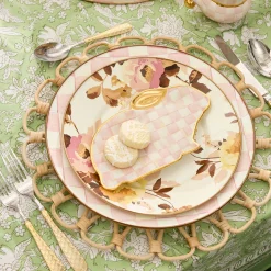 Wild Rose White Dinner Plate
