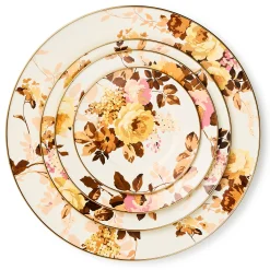 Wild Rose White Dinner Plate