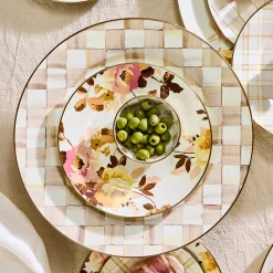Wild Rose White Dinner Plate