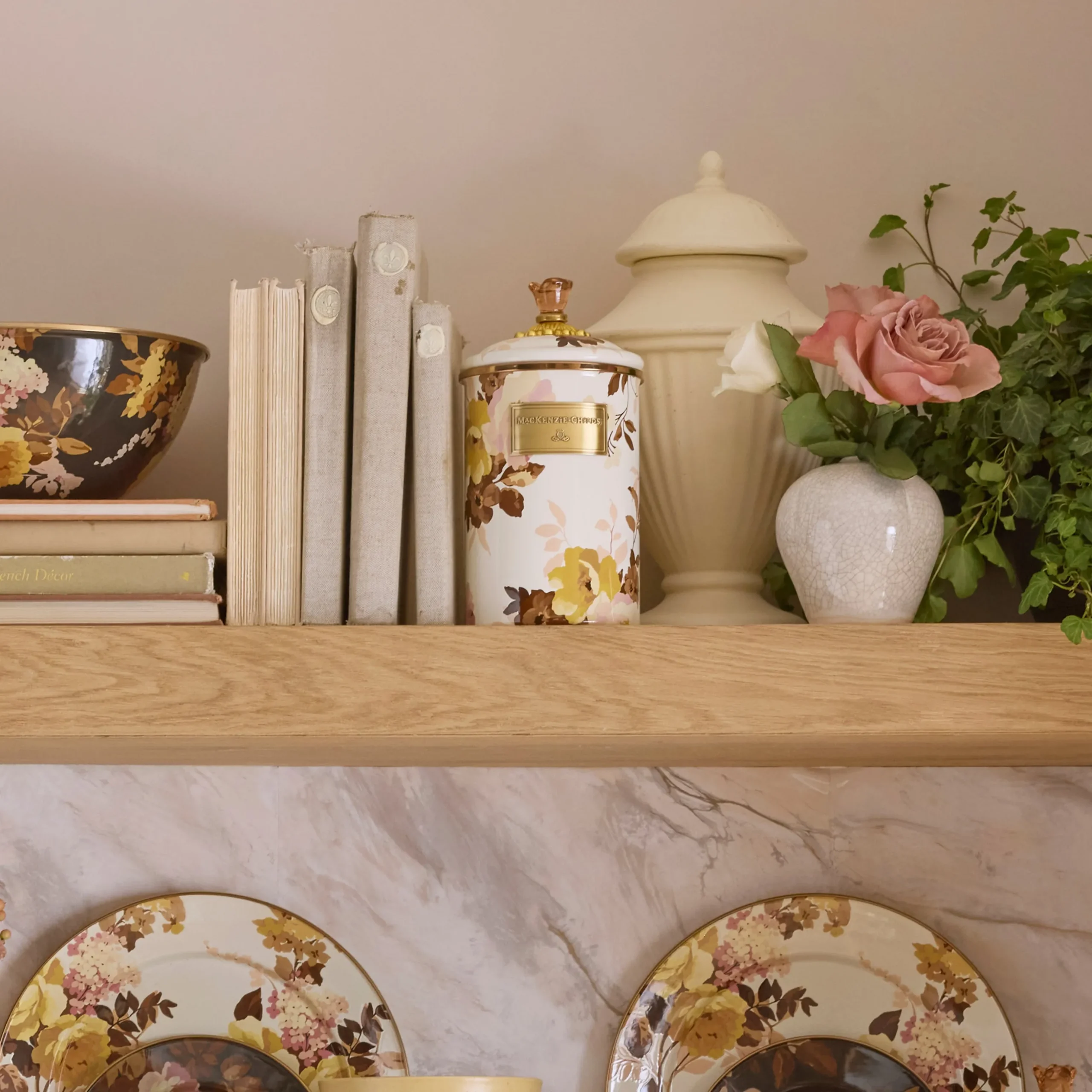 Wild Rose White Large Canister