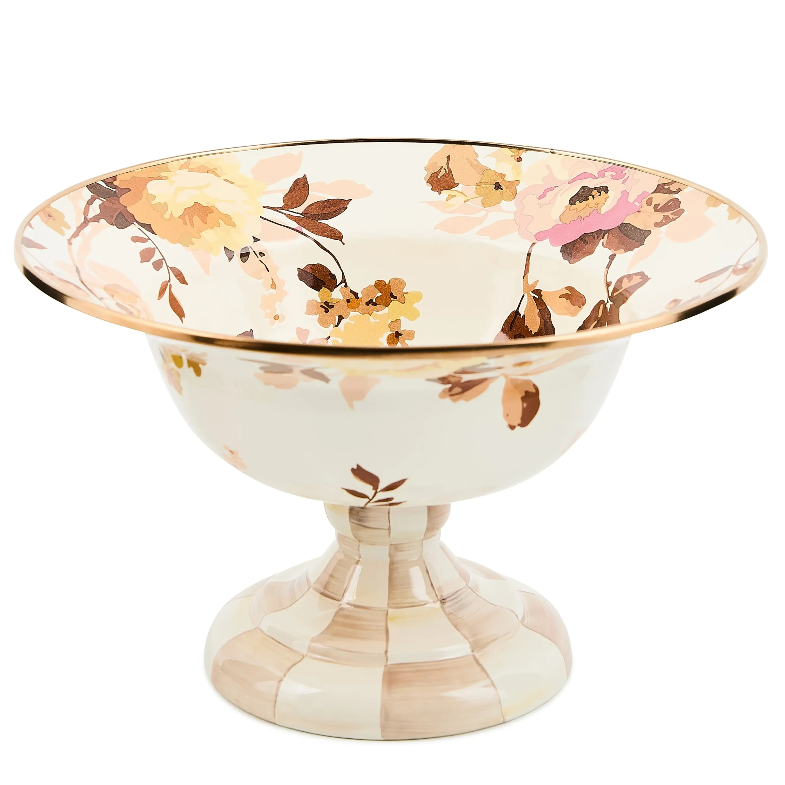 Wild Rose White Large Compote
