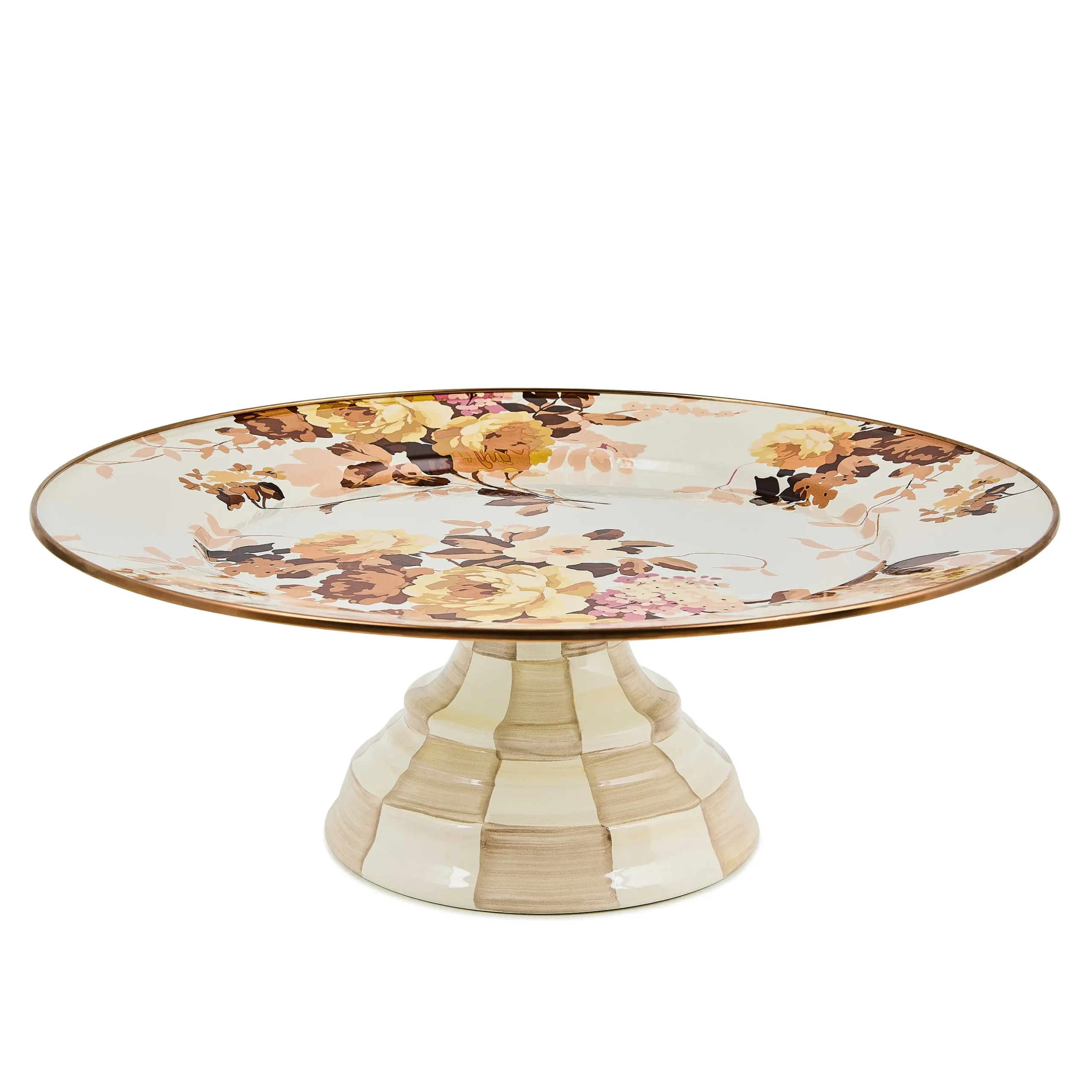 Wild Rose White Large Pedestal Platter
