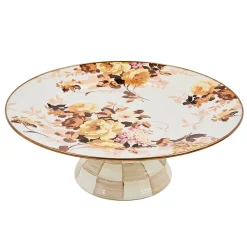 Wild Rose White Large Pedestal Platter