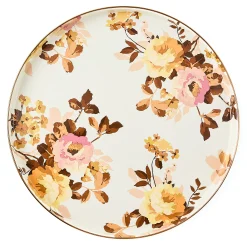 Wild Rose White Round Tray