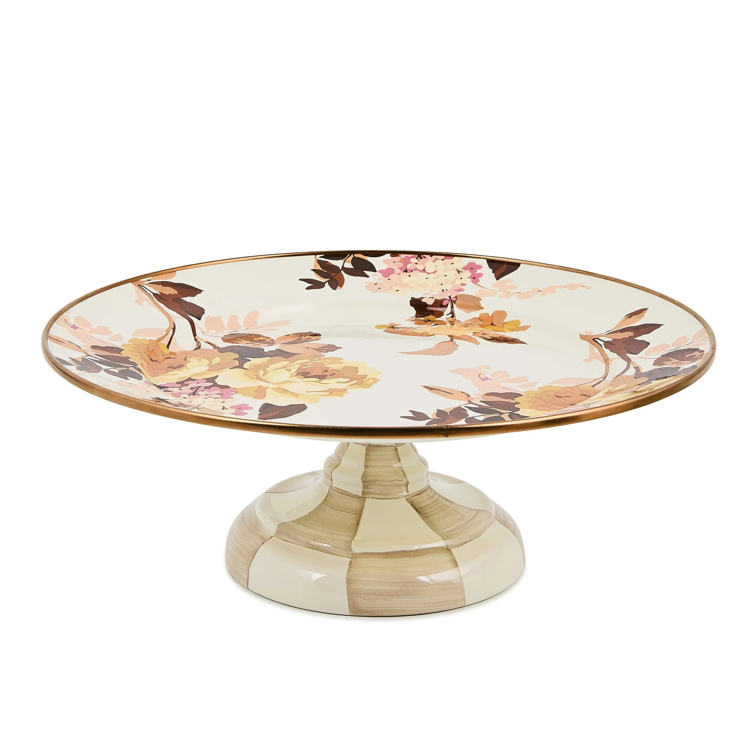 Wild Rose White Small Pedestal Platter