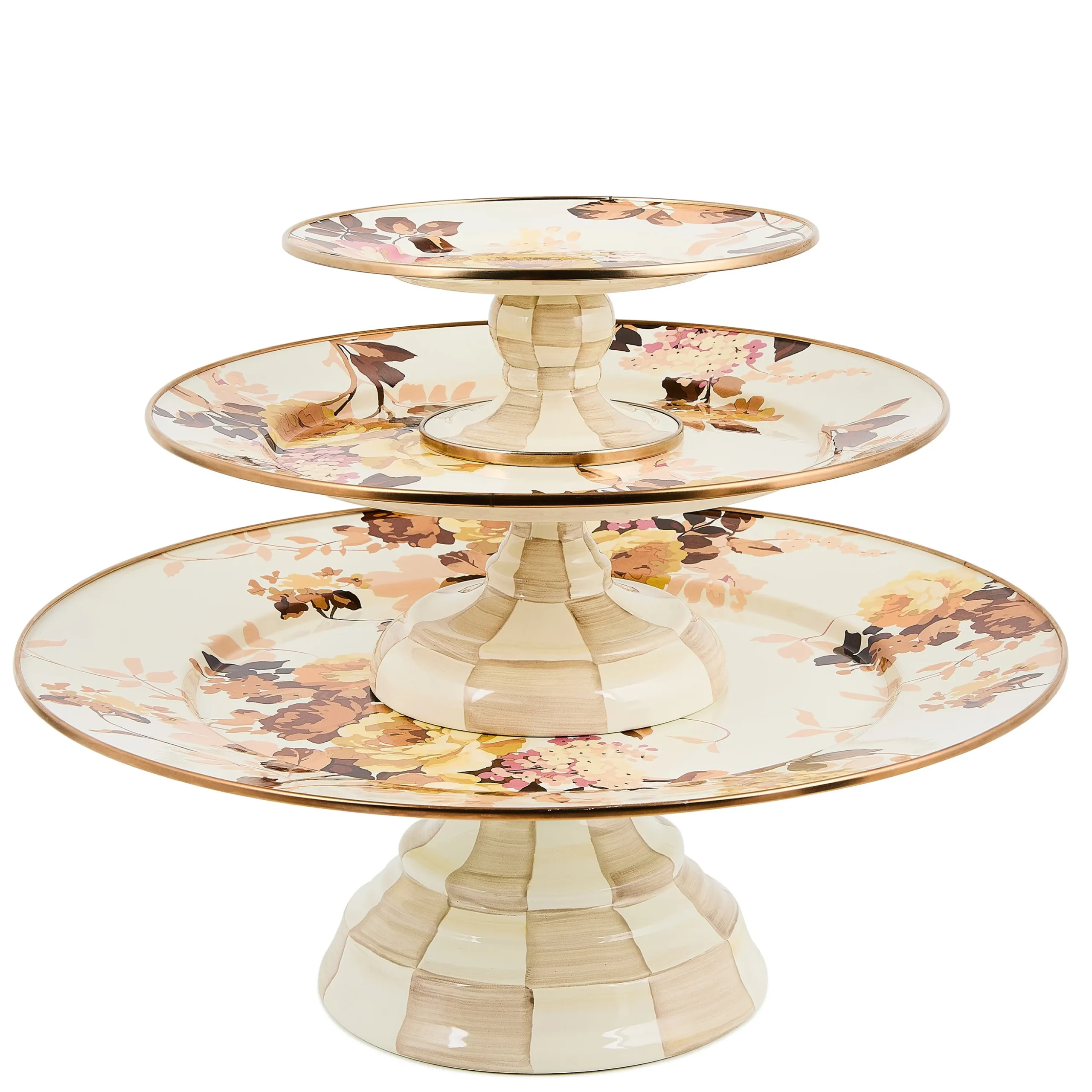 Wild Rose White Small Pedestal Platter