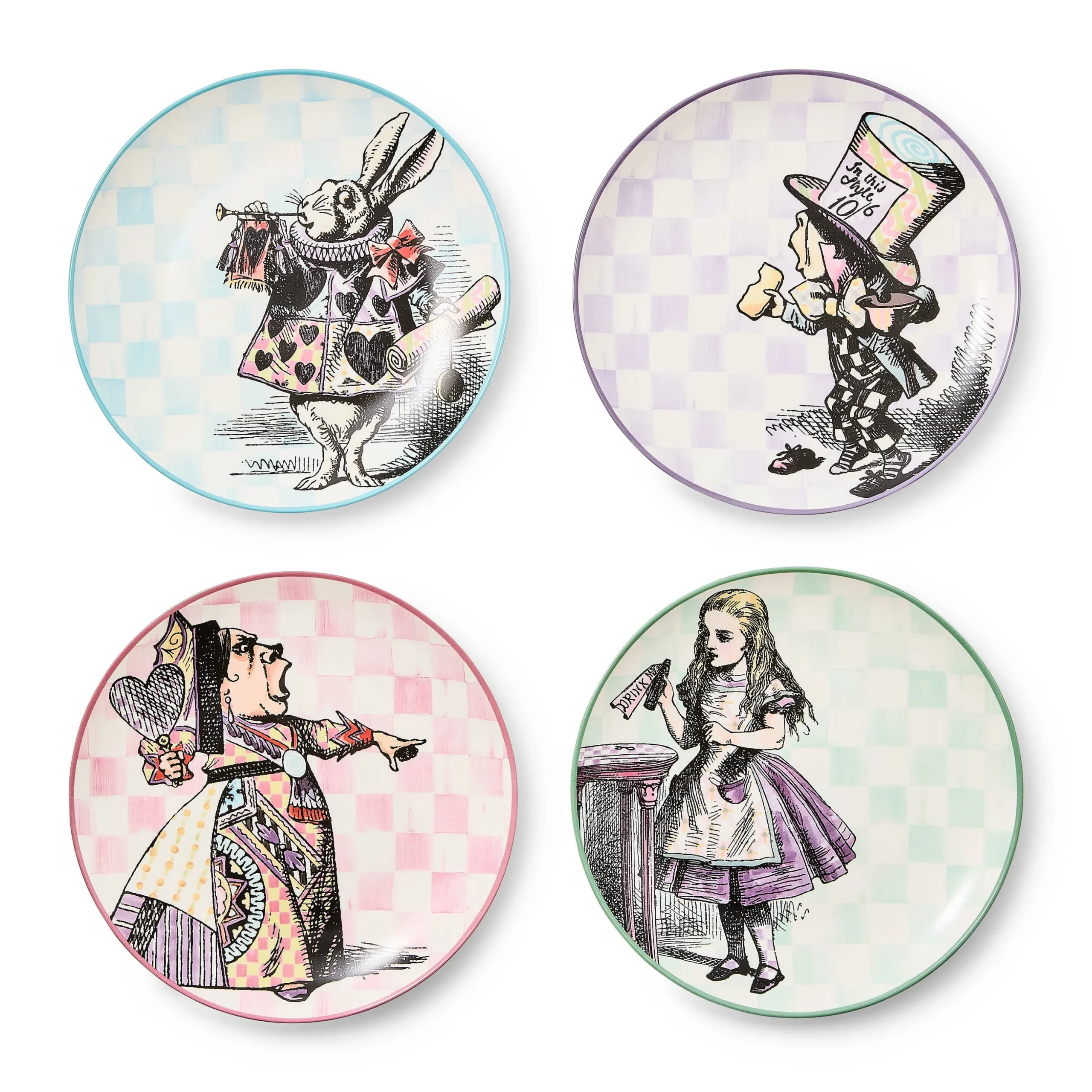 Wonderland Plates, Set of 4
